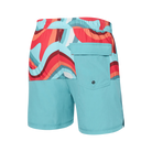 'Saxx Oh Buoy 2N1 Volley 5” Swim Short -  Giant Wave' in 'Sea Form' Colour