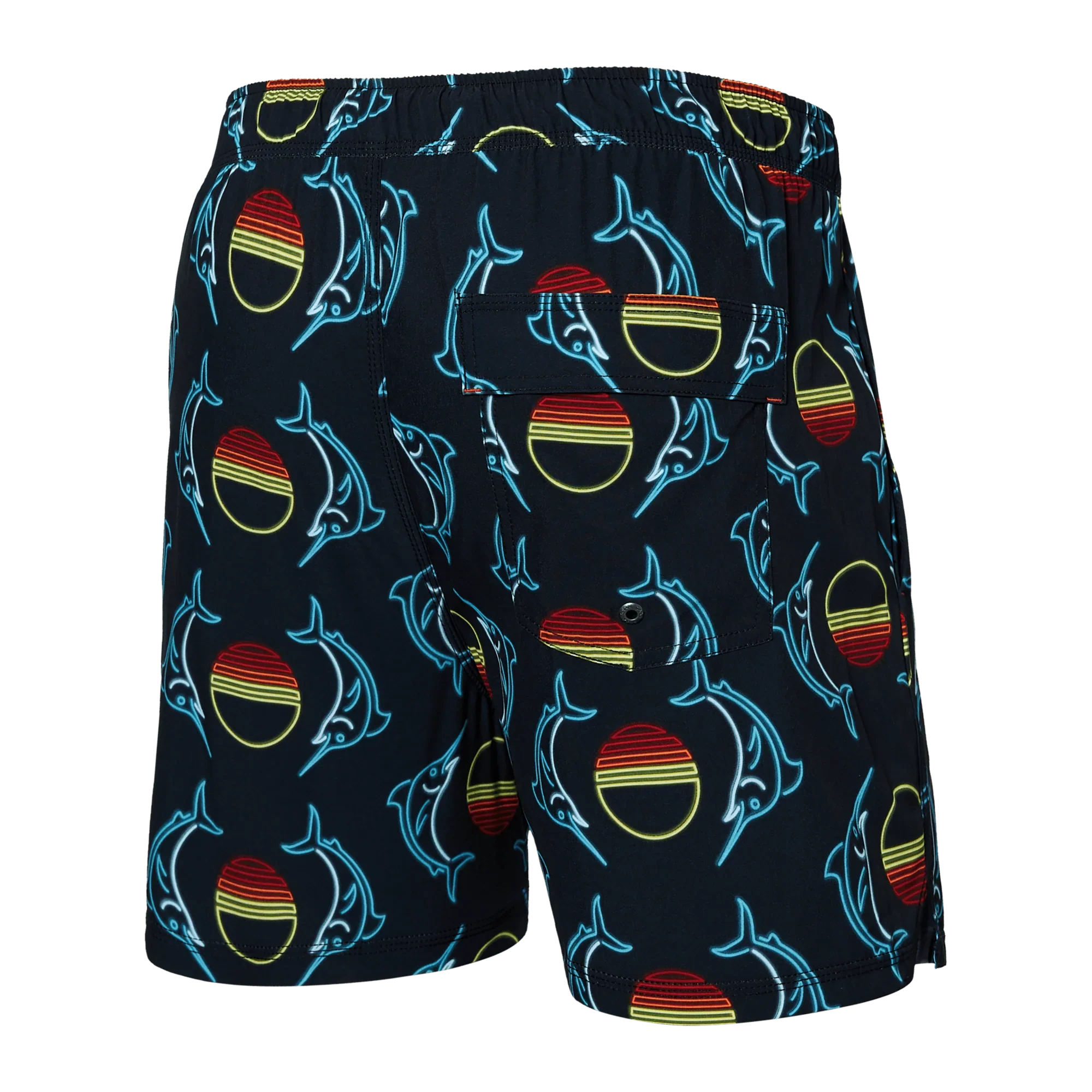 'SAXX Oh Buoy 5" Swim Shorts' in 'Sunset Crest' colour