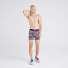 'Saxx Quest Quick Dry Mesh Boxer Brief - Ikat Stripe' in 'Multi' colour