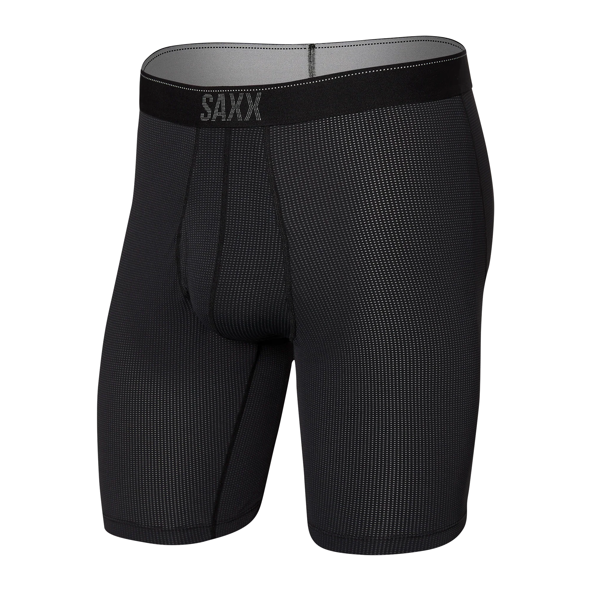 'SAXX Quest Quick Dry Mesh Long Leg - Black II' in 'Black' colour