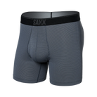 'Saxx Quest Quick Dry Mesh Boxer Brief - Turbulence' in 'Grey' colour