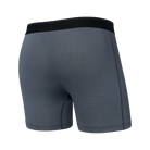 'Saxx Quest Quick Dry Mesh Boxer Brief - Turbulence' in 'Grey' colour