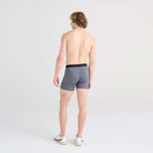 'Saxx Quest Quick Dry Mesh Boxer Brief - Turbulence' in 'Grey' colour