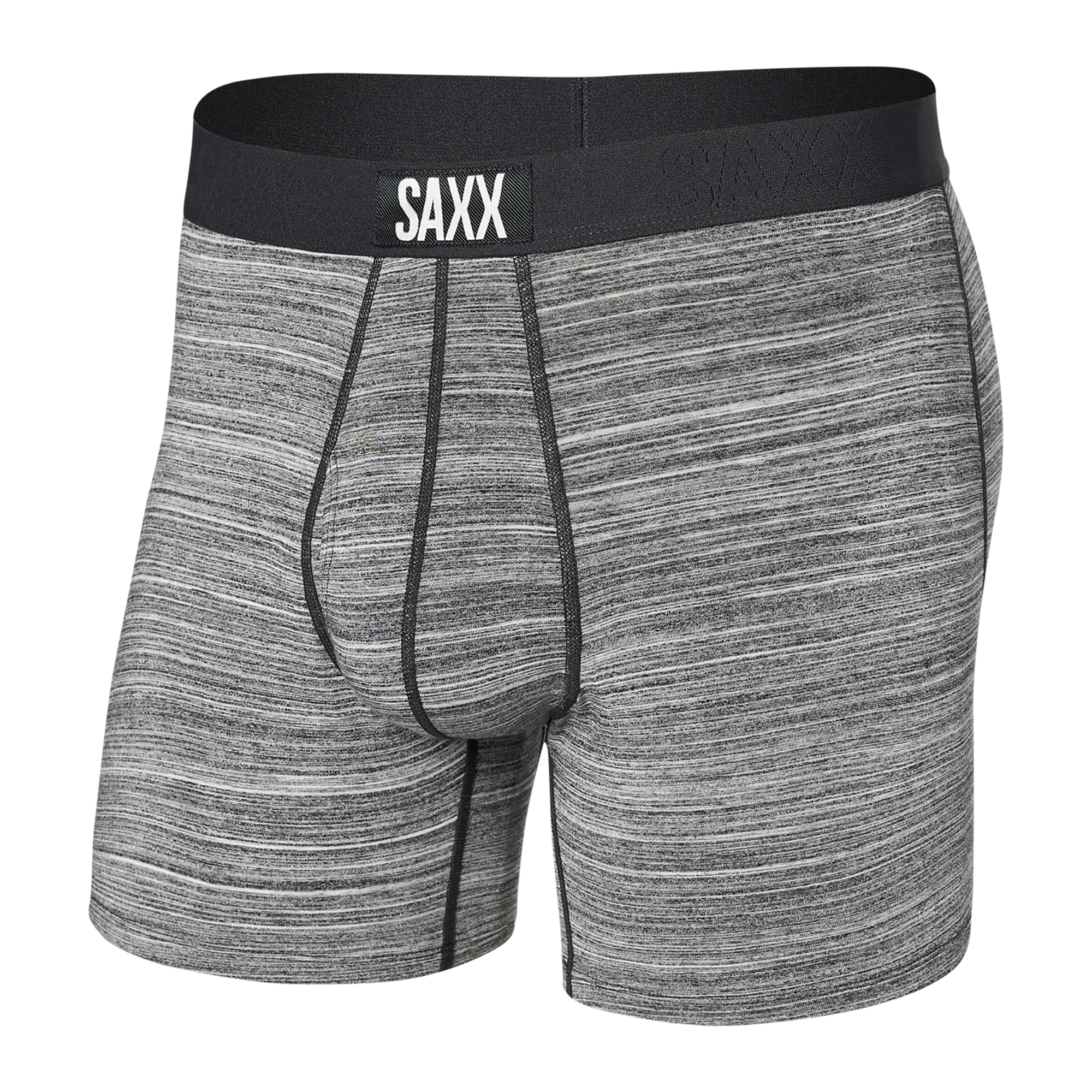 'SAXX Ultra Super Soft Boxer Brief - Space Dye Heather' in 'Grey' colour