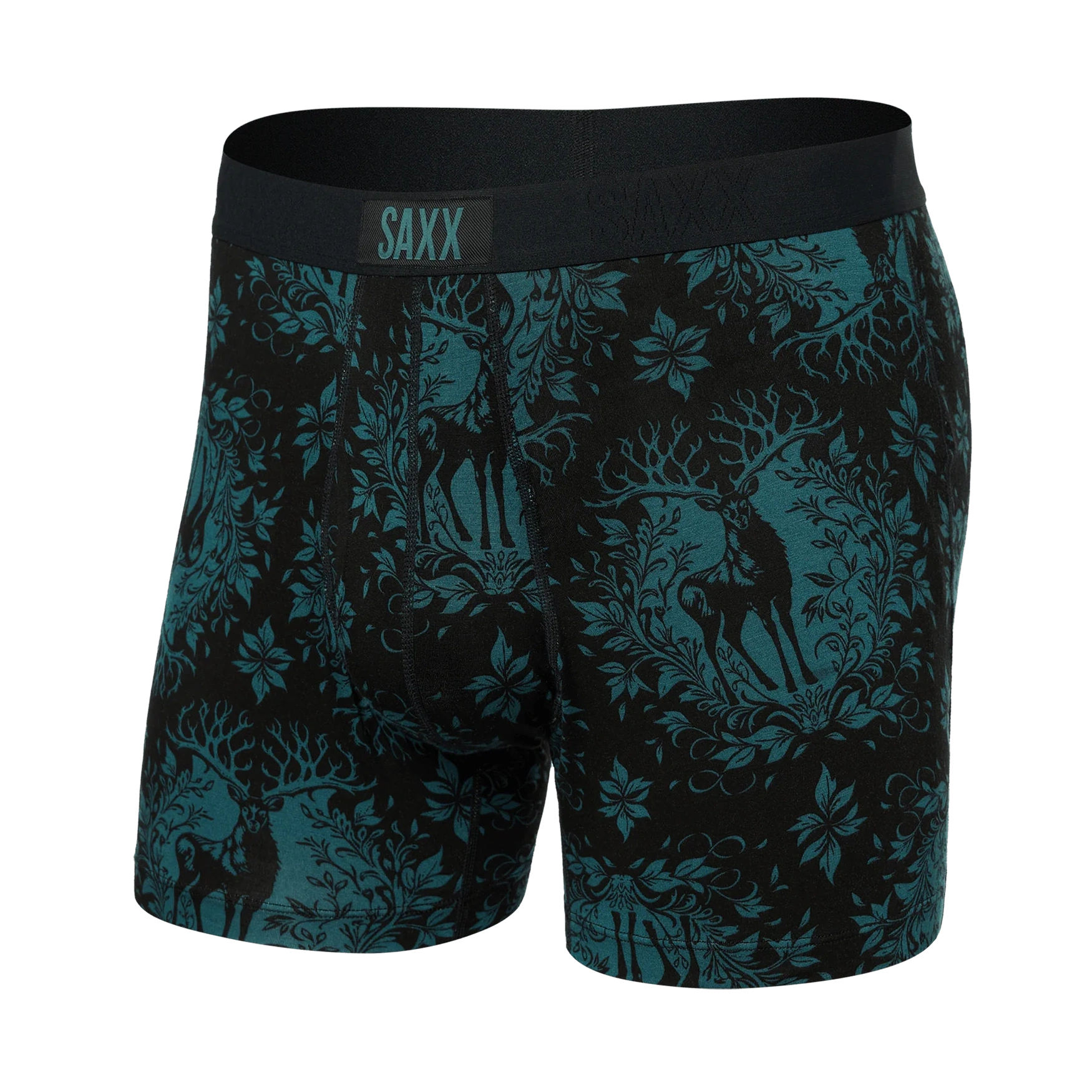 'Saxx Ultra Super Soft Boxer Brief' in 'Deer Damask' print