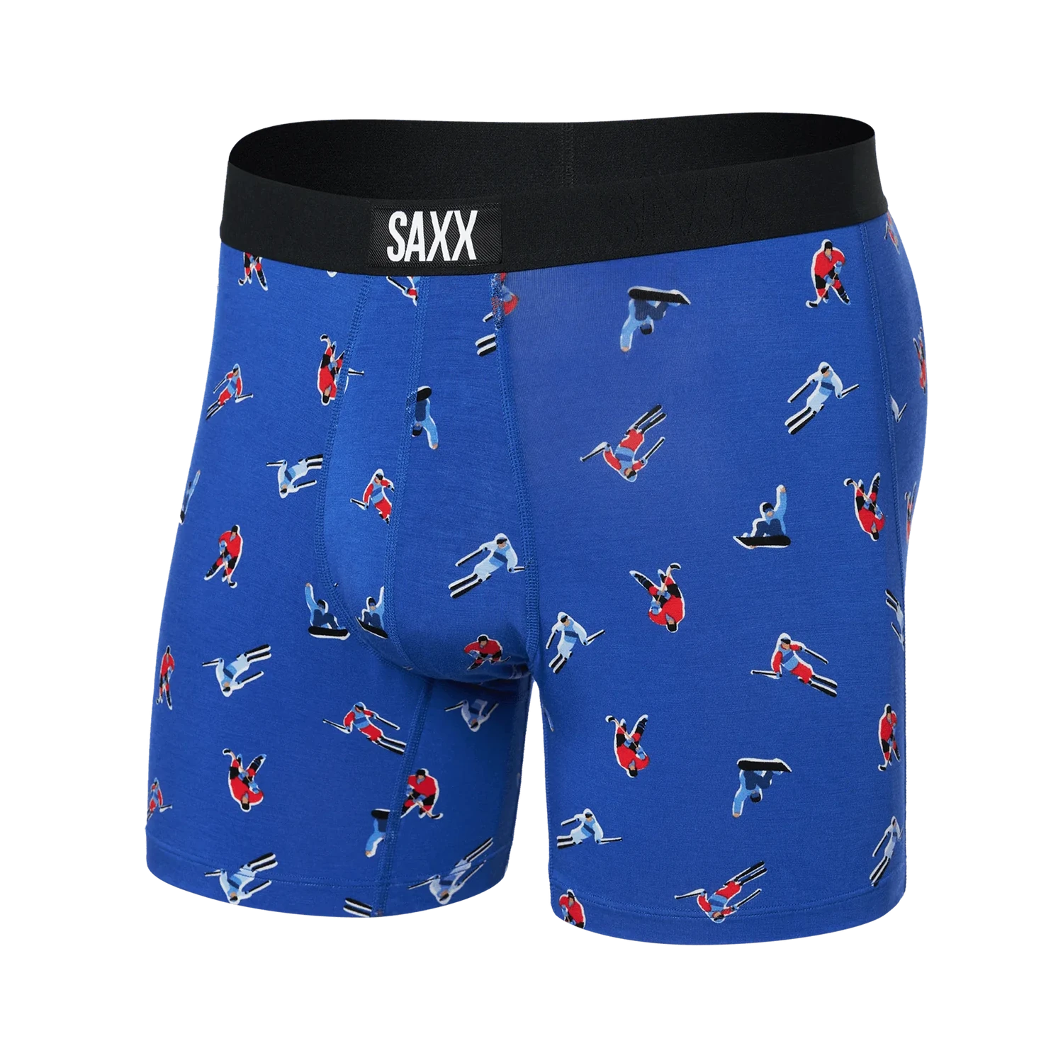 'Saxx Vibe Super Soft Boxer Brief - Winter Action' in 'Sport Blue' colour