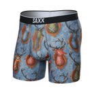 'Saxx Volt Breathable Mesh Boxer Brief - Mr. Deer Face' in 'Slate' colour