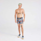 'Saxx Volt Breathable Mesh Boxer Brief - Mr. Deer Face' in 'Slate' colour