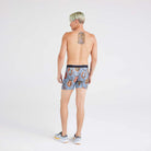 'Saxx Volt Breathable Mesh Boxer Brief - Mr. Deer Face' in 'Slate' colour