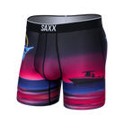 'Saxx Volt Breathable Mesh Boxer Brief - Marlin Sunset' in 'Magenta' colour