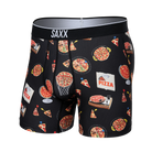 'Saxx Volt Breathable Mesh Boxer Brief - Pizza On The Brain' in 'Black' colour