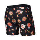 'Saxx Volt Breathable Mesh Boxer Brief - Pizza On The Brain' in 'Black' colour