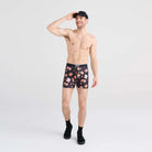 'Saxx Volt Breathable Mesh Boxer Brief - Pizza On The Brain' in 'Black' colour