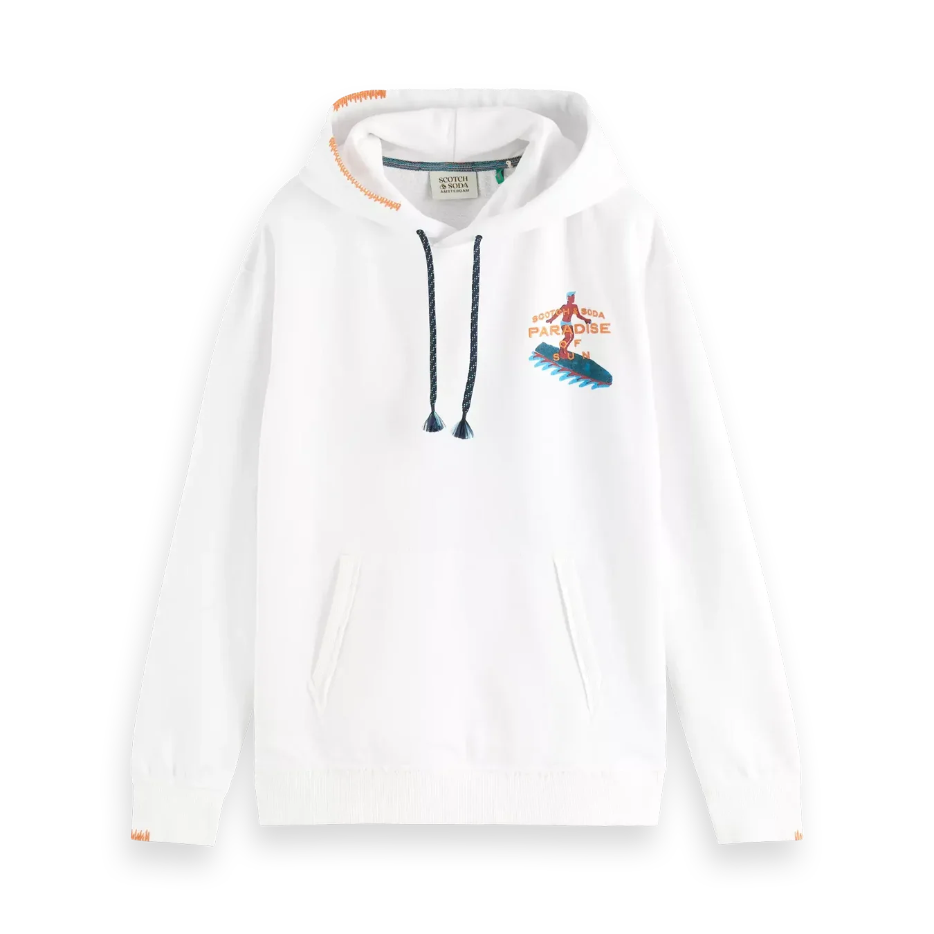 Front Back Artwork Hoodie White Small