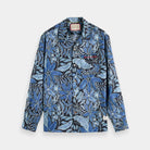 'Scotch & Soda Allover Print Button Down Camp Shirt' in 'Nocturnal Floral' colour