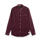 'Scotch & Soda Corduroy Button Up Shirt' in 'Merlot' colour