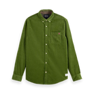 'Scotch & Soda Corduroy Button Up Shirt' in 'Mojito Green' colour