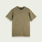 'Scotch & Soda Garment-Dyed Jersey T-Shirt' in 'Army Green' colour