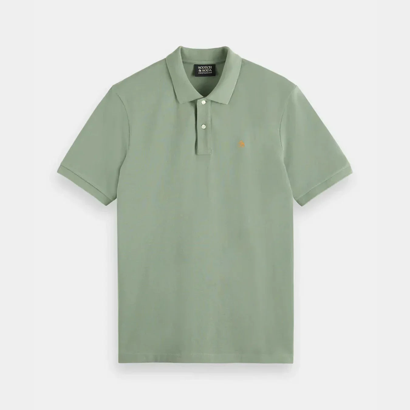 'Scotch & Soda Classic Organic Pique Polo' in 'Army' colour