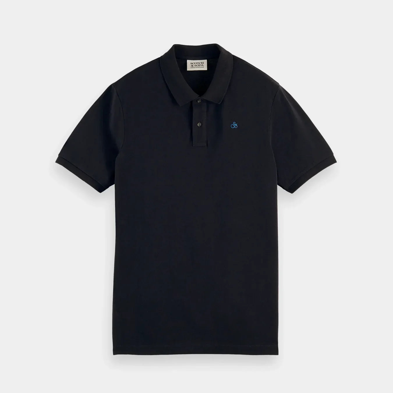 'Scotch & Soda Classic Organic Pique Polo' in 'Night' colour