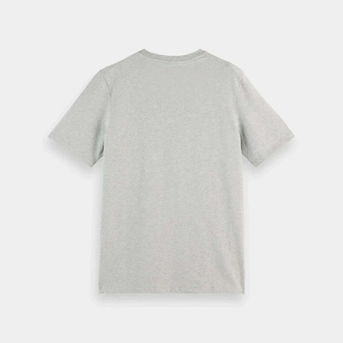 'Scotch & Soda Crewneck Jersey T-Shirt In Organic Cotton' in 'Grey Melange' colour