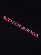 'Scotch & Soda Unisex Organic Cotton Zip-Thru Hoodie' in 'Black' colour