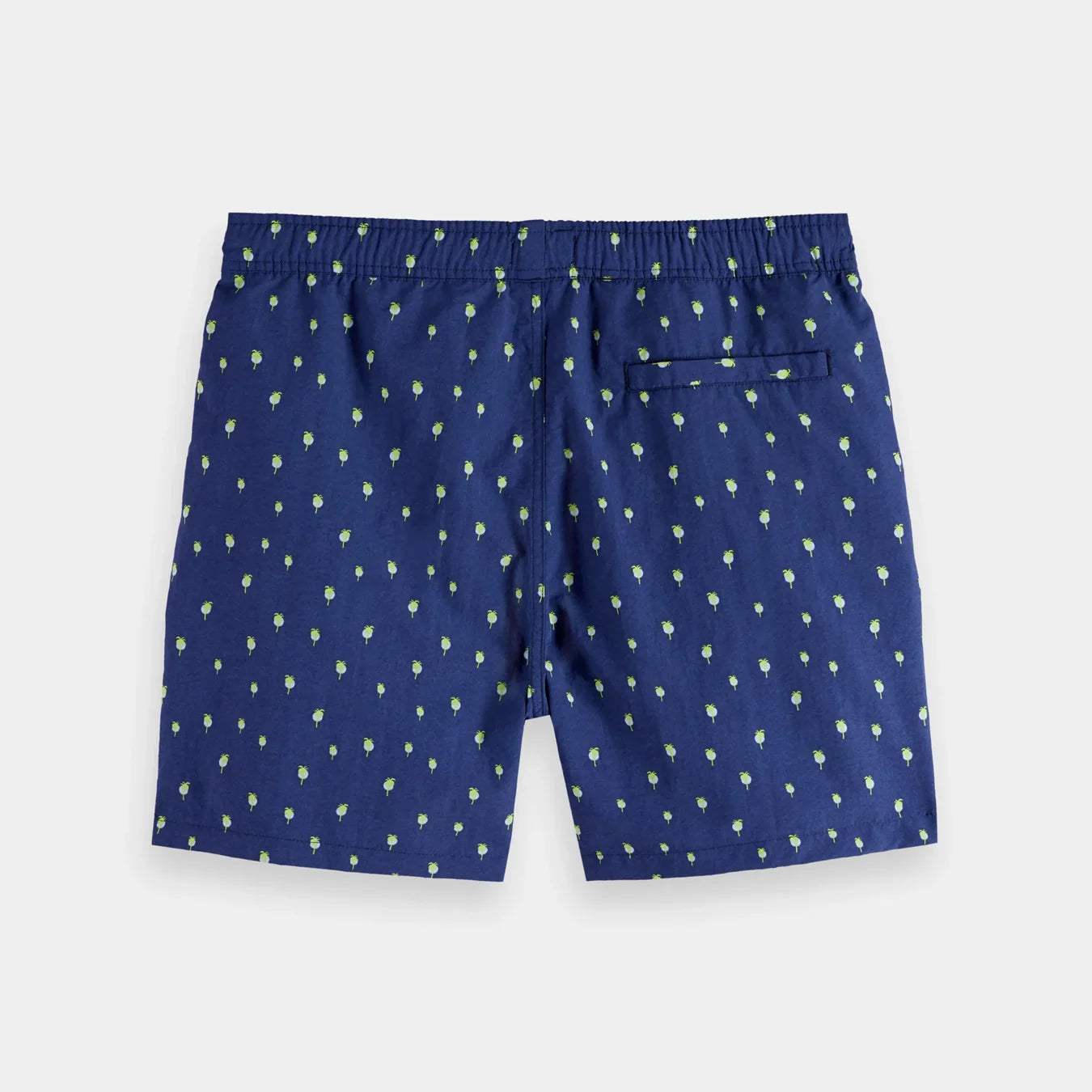 'Scotch & Soda Mid-Length Printed Swim Shorts' in 'Navy Palm Dots' colour