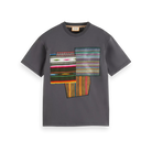 'Scotch & Soda 3 Patch Woven Applique T-Shirt' in 'Moondust' colour