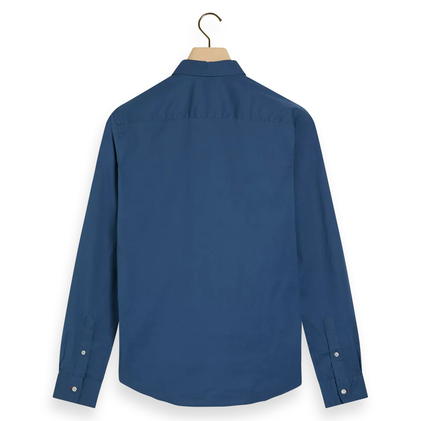 'Scotch & Soda Essential Solid Poplin Shirt' in 'Storm Blue' colour