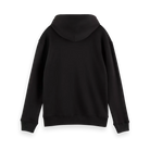 'Scotch & Soda Unisex Organic Cotton Zip-Thru Hoodie' in 'Black' colour