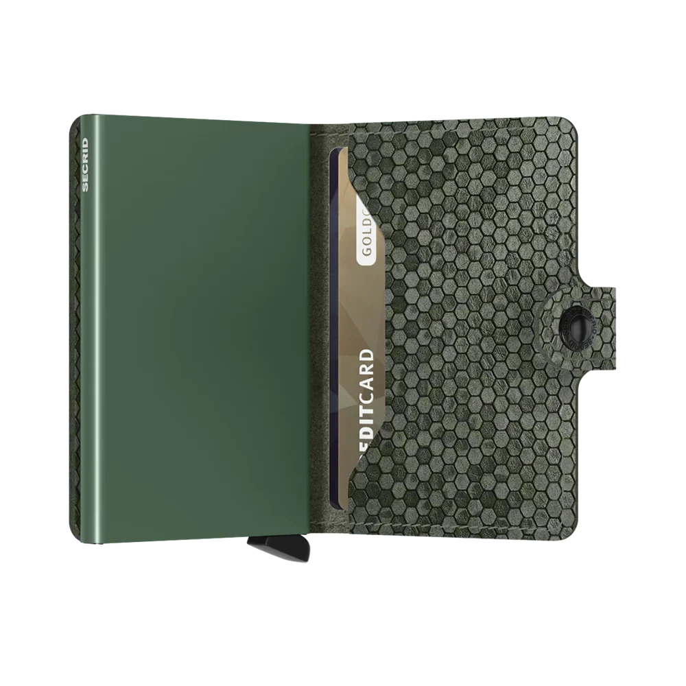 'Secrid Miniwallet - Hexagon' in 'Green' colour