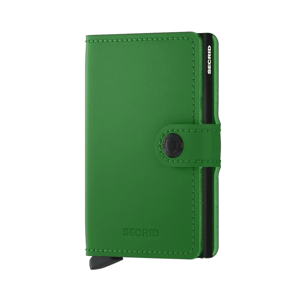 'Secrid Miniwallet - Matte' in 'Bright Green' colour