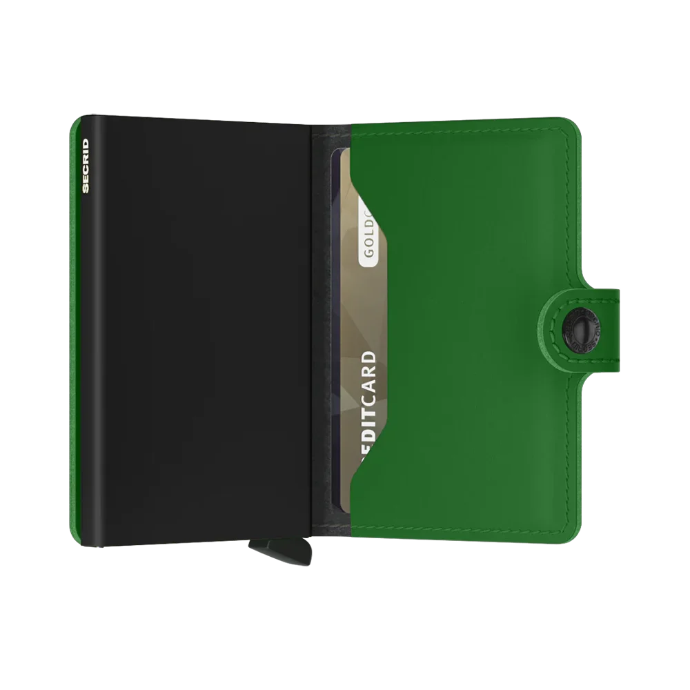 'Secrid Miniwallet - Matte' in 'Bright Green' colour