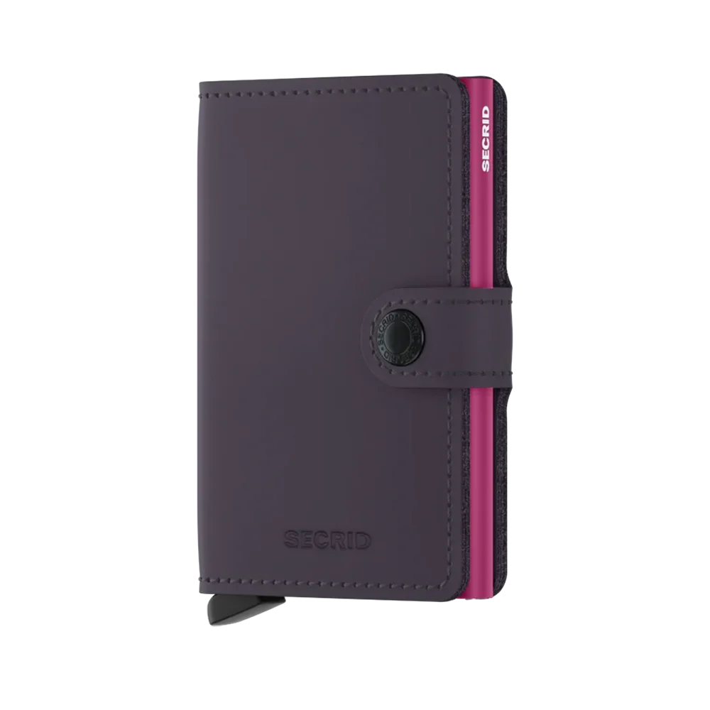 'Secrid Miniwallet - Matte' in 'Dark Purple-Fuchsia' colour