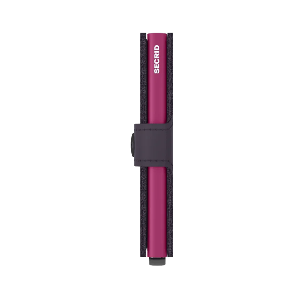 'Secrid Miniwallet - Matte' in 'Dark Purple-Fuchsia' colour