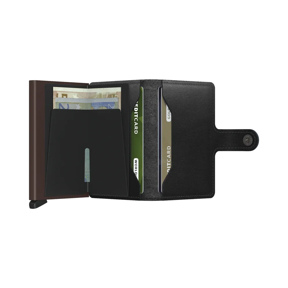 'Secrid Miniwallet - Original' in 'Black-Brown' colour