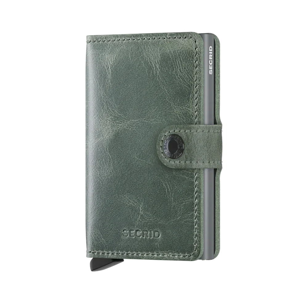 'Secrid Miniwallet - Vintage' in 'Sage' colour