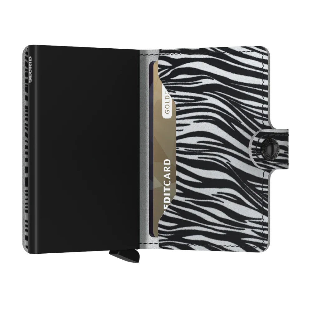 'Secrid Miniwallet - Zebra' in 'Light Grey' colour