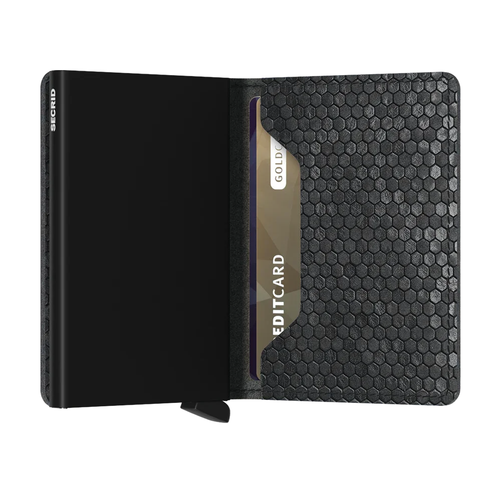 'Secrid Slimwallet - Hexagon' in 'Black' colour