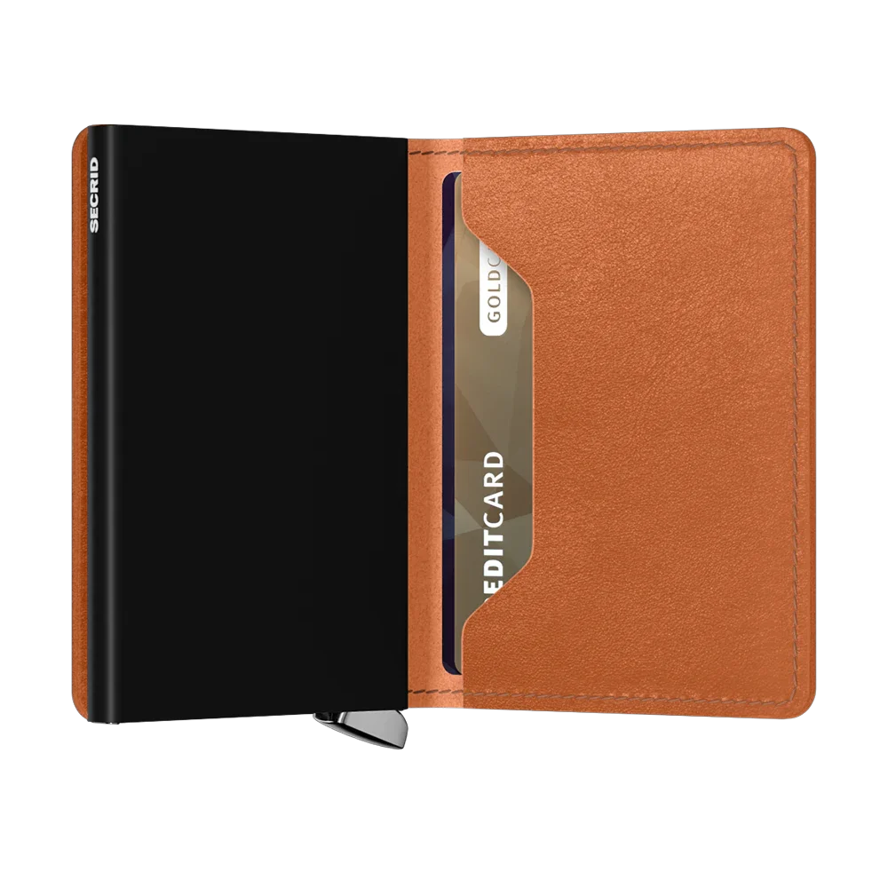 'Secrid Slimwallet - Premium Basco' in 'Cognac' colour