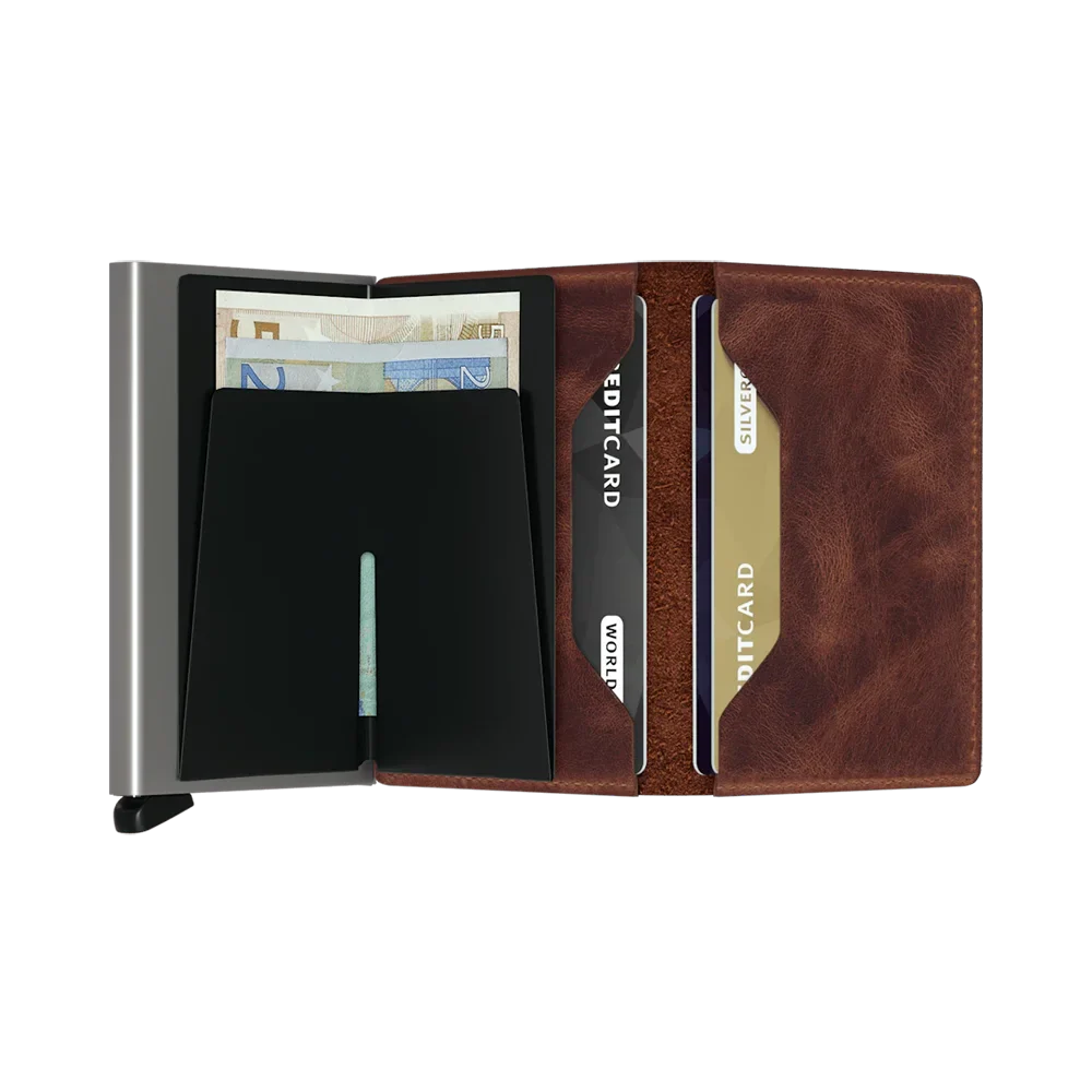 'Secrid Slimwallet - Vintage' in 'Brown' colour