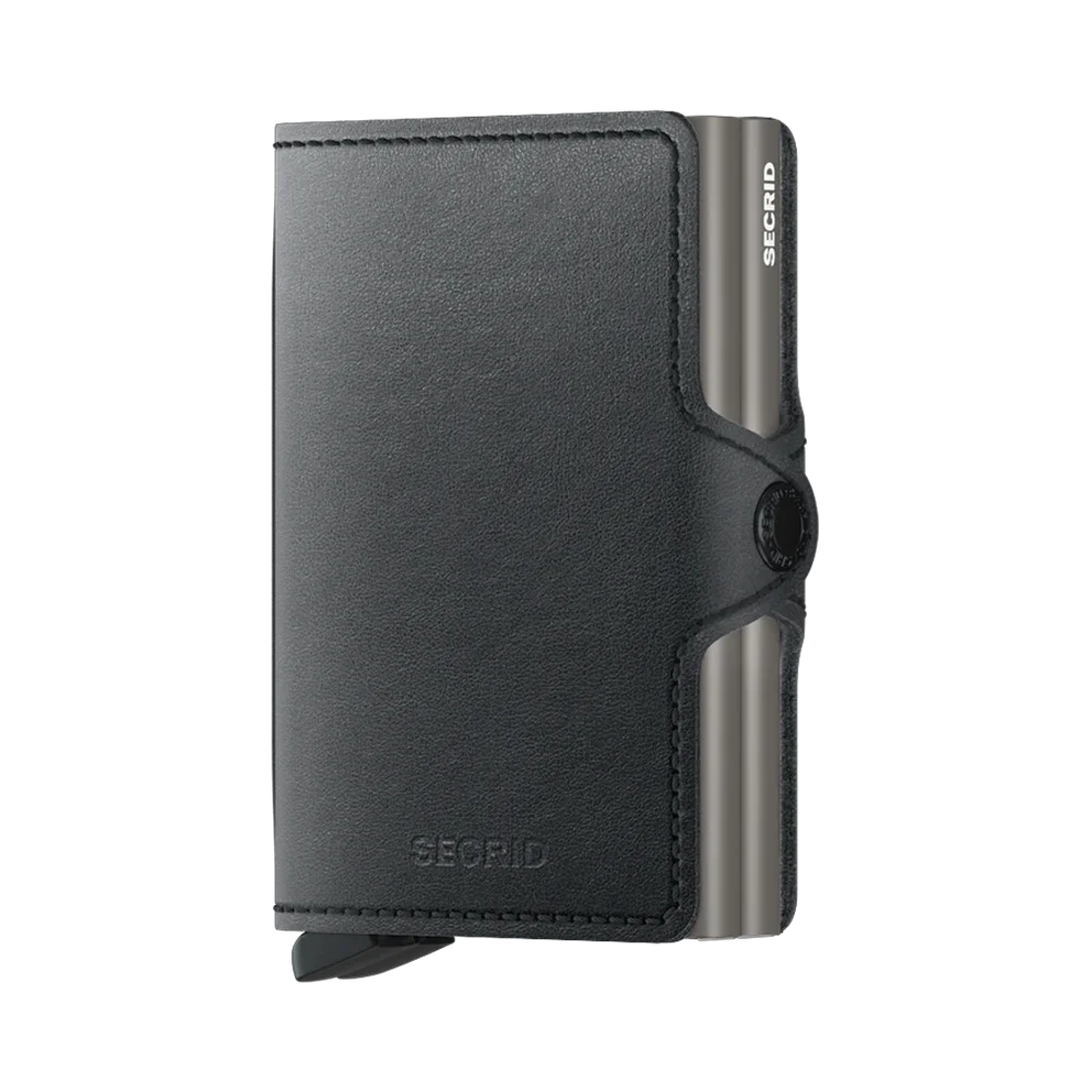 'Secrid Twinwallet - Mirum Plant-Based (Non-Leather)' in 'Black' colour