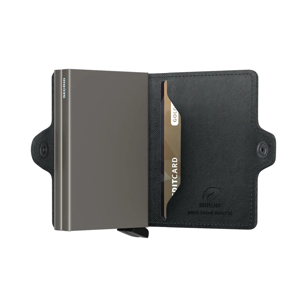 'Secrid Twinwallet - Mirum Plant-Based (Non-Leather)' in 'Black' colour