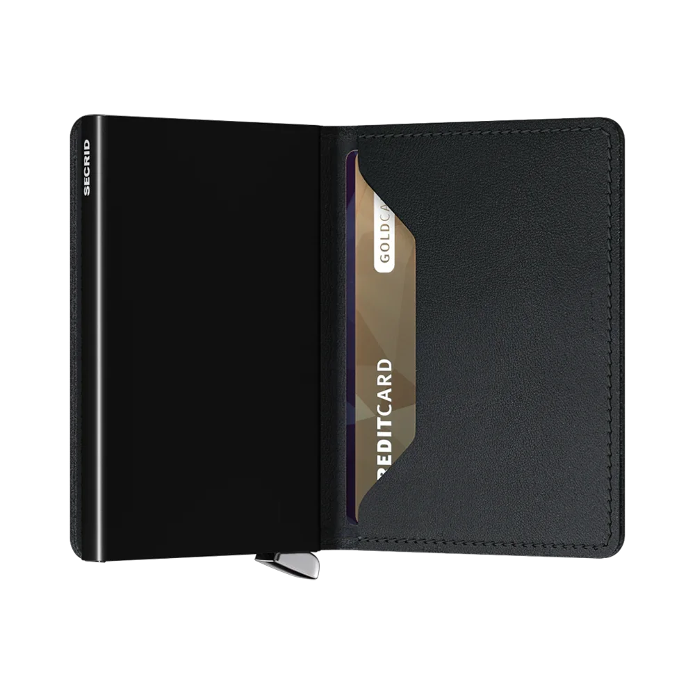 'Secrid Slimwallet - Premium Emboss Lines' in 'Black' colour