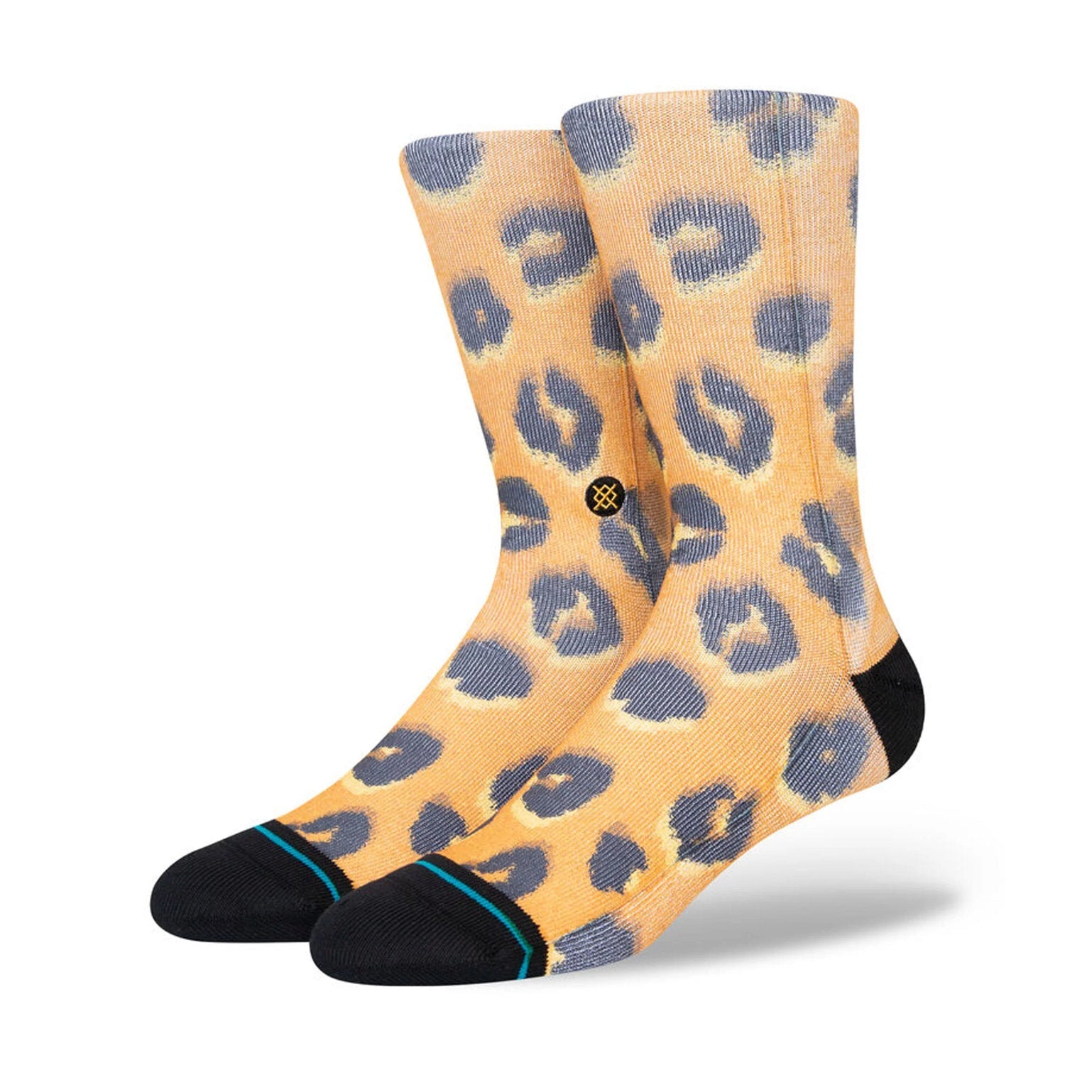 'Stance Taboo Leopard Print Crew Socks' in 'Multi' colour
