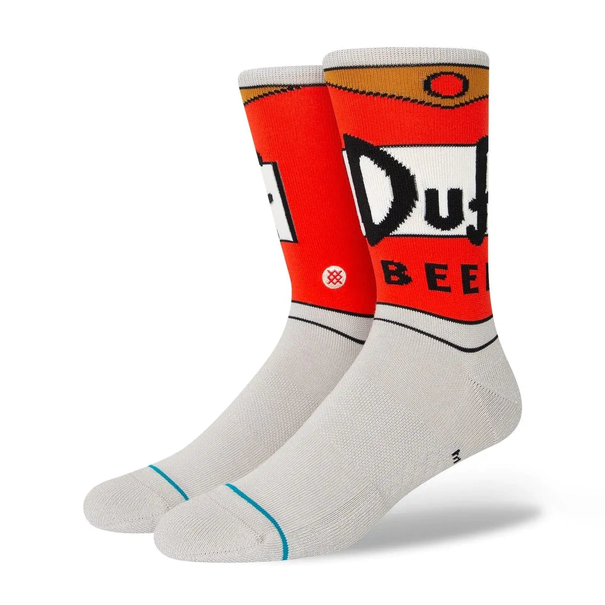 Simpsons X Stance Crew Socks in Duff Beer print