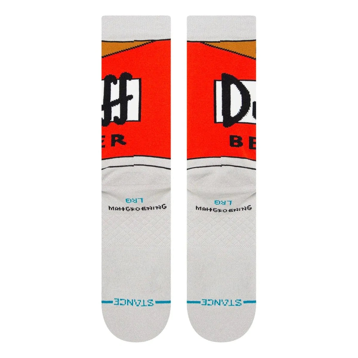 Simpsons X Stance Crew Socks in Duff Beer print