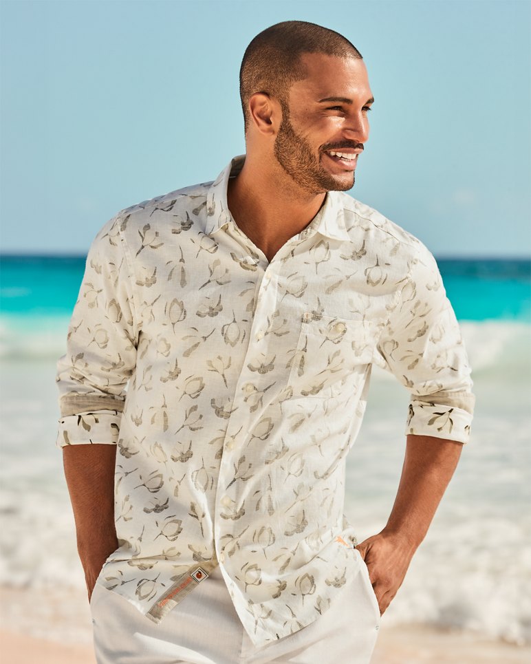 Tommy Bahama Stormy Blues IslandZone Polo New Silver XX Large