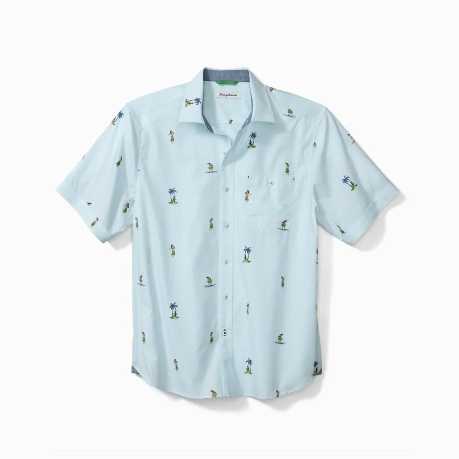 'Tommy Bahama Hula All Day Camp Shirt' in 'Turquoi' colour