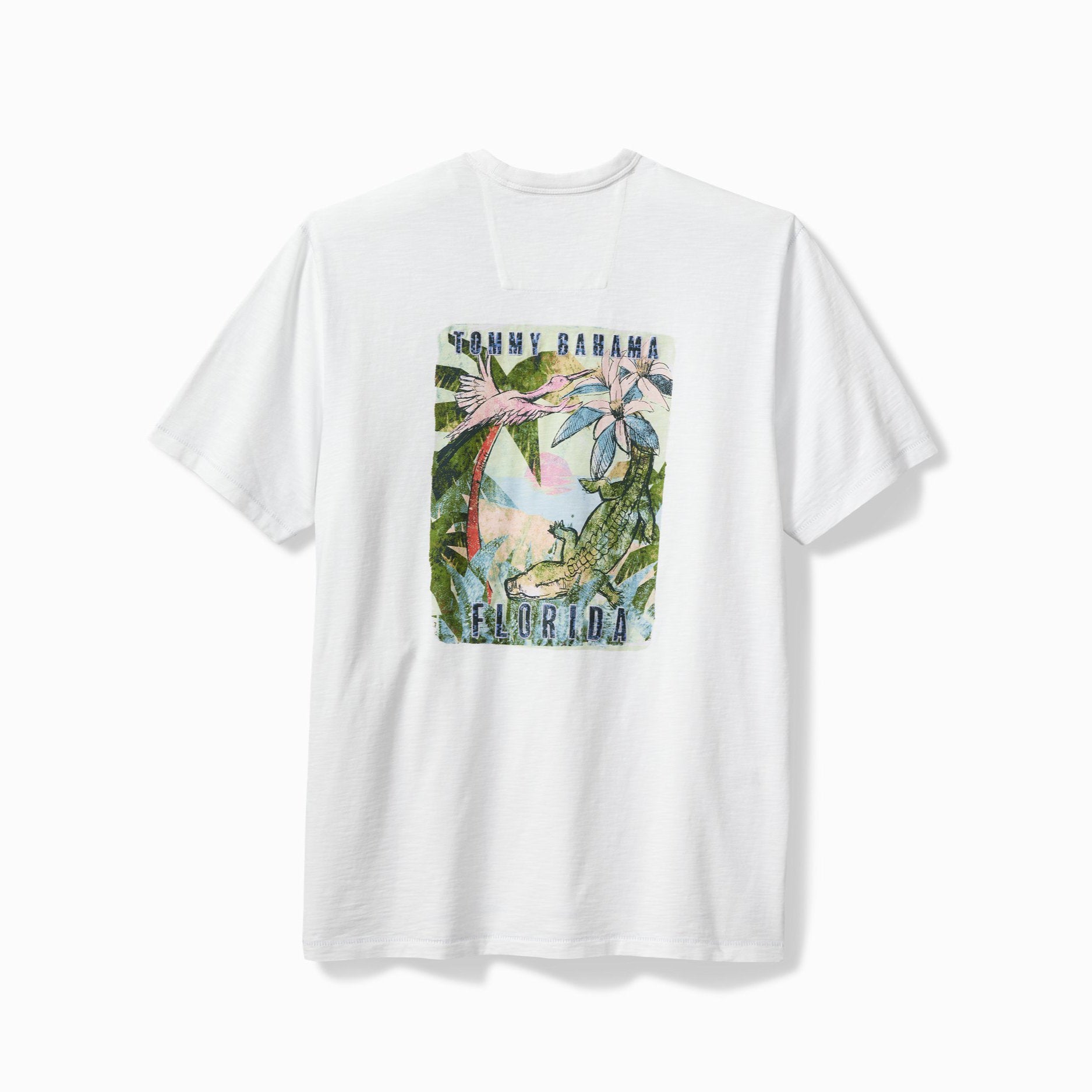 'Tommy Bahama Later Gator Lux T-Shirt' in 'White' colour